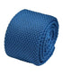 medium azure denim blue knitted tie